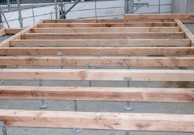 Adjustable Steel Supports in Timber Floor Construction