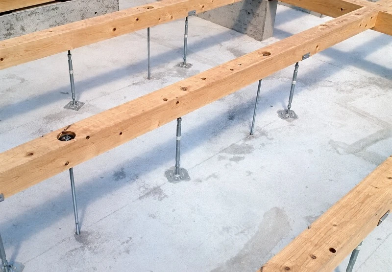 Adjustable Steel Floor Support Installation for Timber Floor Joists