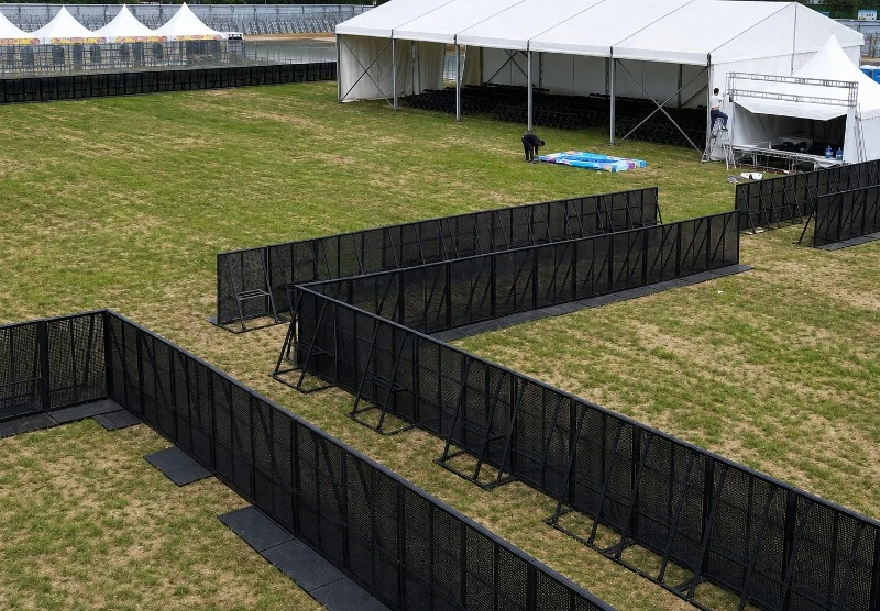 Event Crowd Barrier Layout and Zoning System