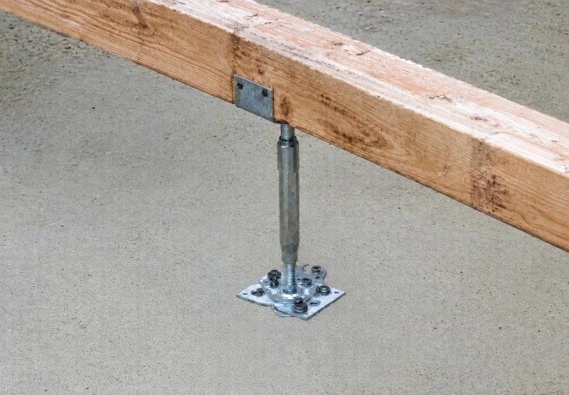 Adjustable Steel Floor Support for Timber Beams